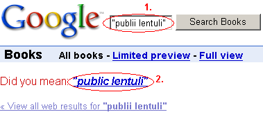 Searching for publii lentuli.