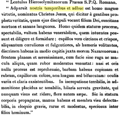 A continuous letter of Lentulus.