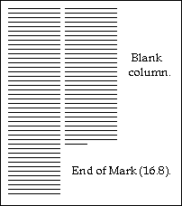 The last page of Mark in B.
